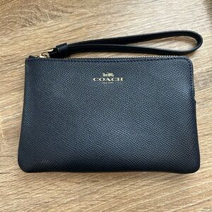 Coach Navy Wristlet - 4x6 in